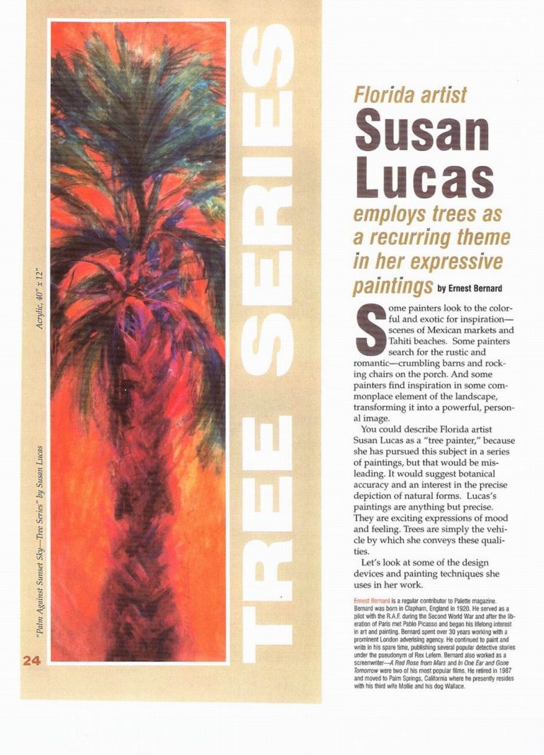 Artist Susan Lucas Featured in The Palette October 2003 Issue - Page 1